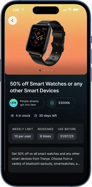 Smartphone displaying how you earn from Drive& detections.