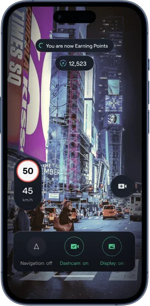 Smartphone showing the mapping capabilities of Drive&.